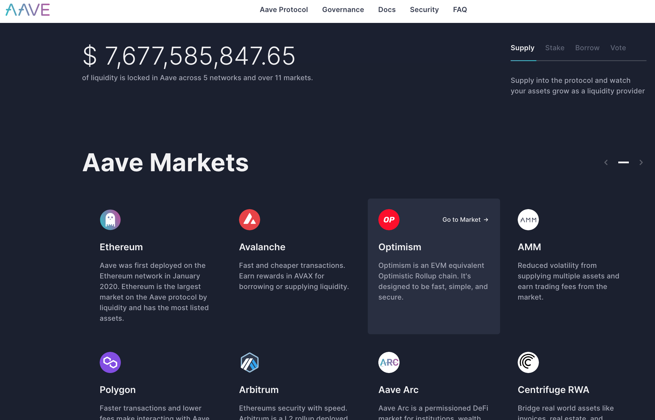 Aave DeFi Platform