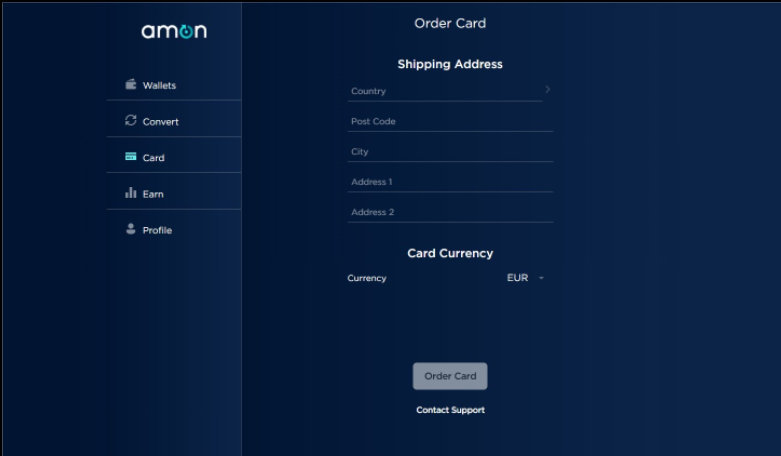 Amon BTC Wallet Card