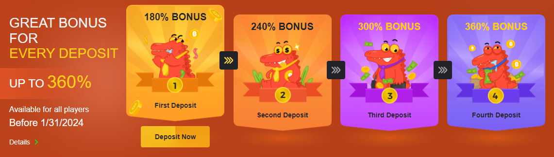 Welcome bonuses on BC.Game