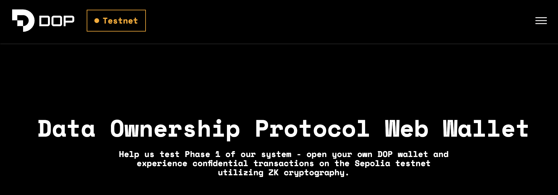 Data Ownership Protocol Web Wallet