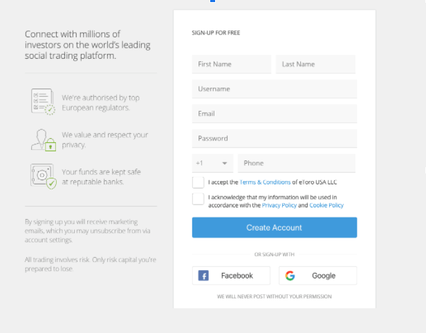 Open etoro account
