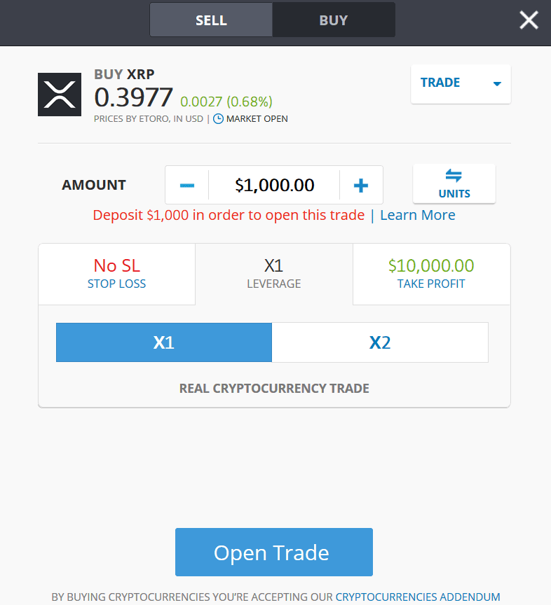 eToro Buy xrp