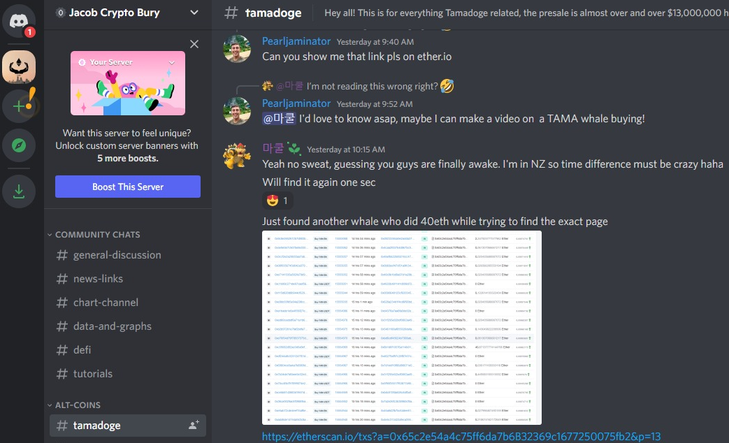 Join Jacob Crypto Bury Crypto Discord Server