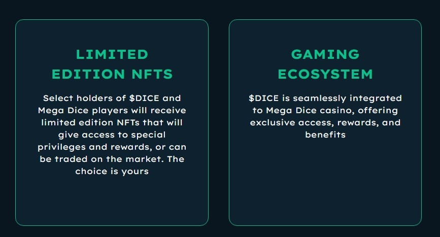 Mega Dice gaming ecosystem