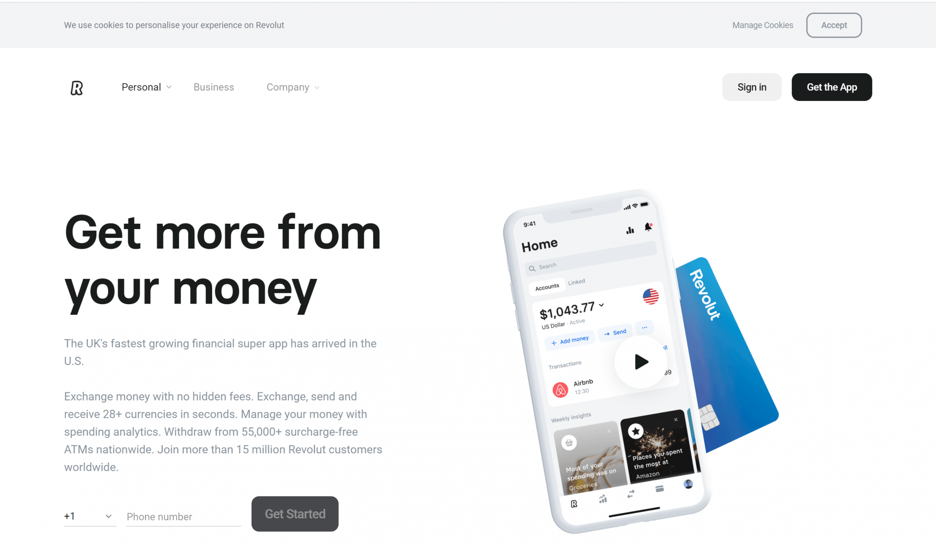 Revolut website