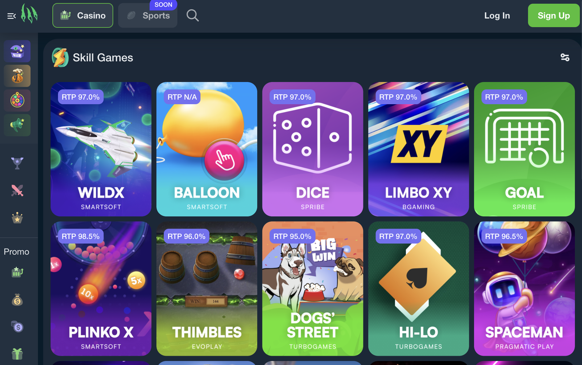 Wild.io provably fair games